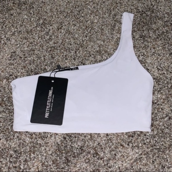 PrettyLittleThing Tops - white crop top